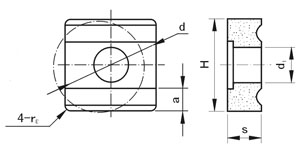 Mecánicamente Sujetos al Suelo Inserta Type 4H