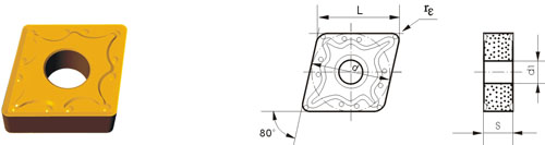 Inserts amovibles Type C CNMG-ZR53