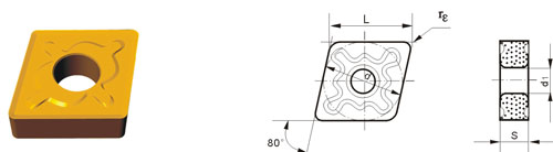 Inserts amovibles Type C CNMG-ZR54