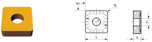 Inserts amovibles Type S SNMM-ZR