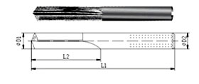 炭化タングステンドリル型 A19