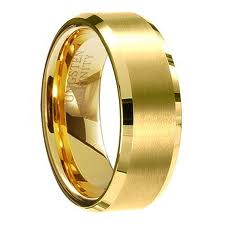 Tungstênio ouro anel de fatos2