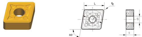 Insertos Indexáveis Tipo C CNMG-ZKR