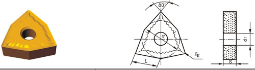 Insertos Indexáveis Tipo W WNMM-ZM