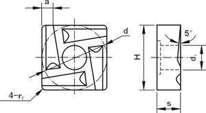 Mecanicamente Presas Inserts Tipo 4F