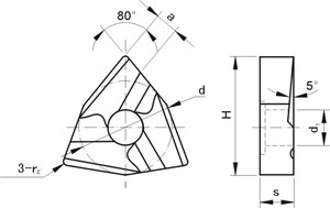 Mecanicamente Presas Inserts Tipo T3F