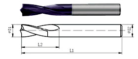 Type de carboneto de tungstênio Brocas A14