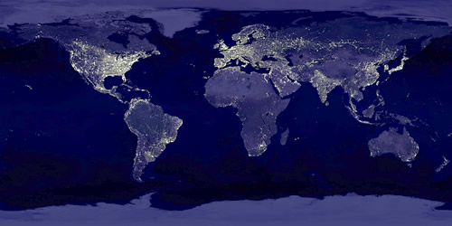 Permanent lights on the Earth's surface