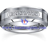 tungsten diamond ring