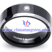 tungsten diamond ring