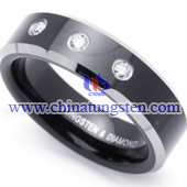 tungsten diamond ring