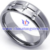 tungsten diamond ring